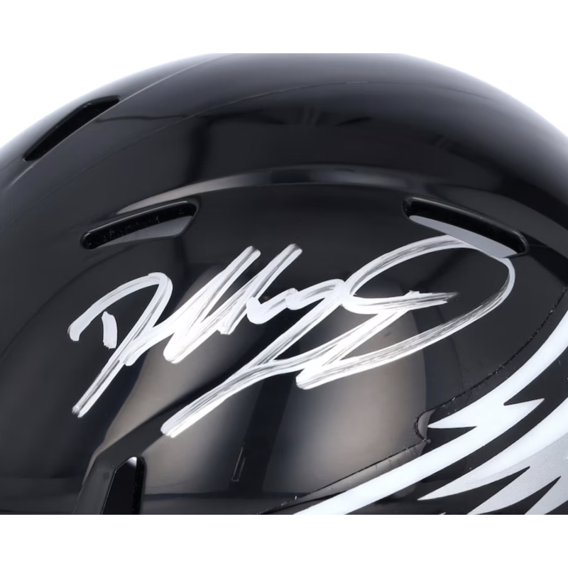 Dallas Goedert Autographed Eagles Alternate Black Speed Mini Helmet Fanatics