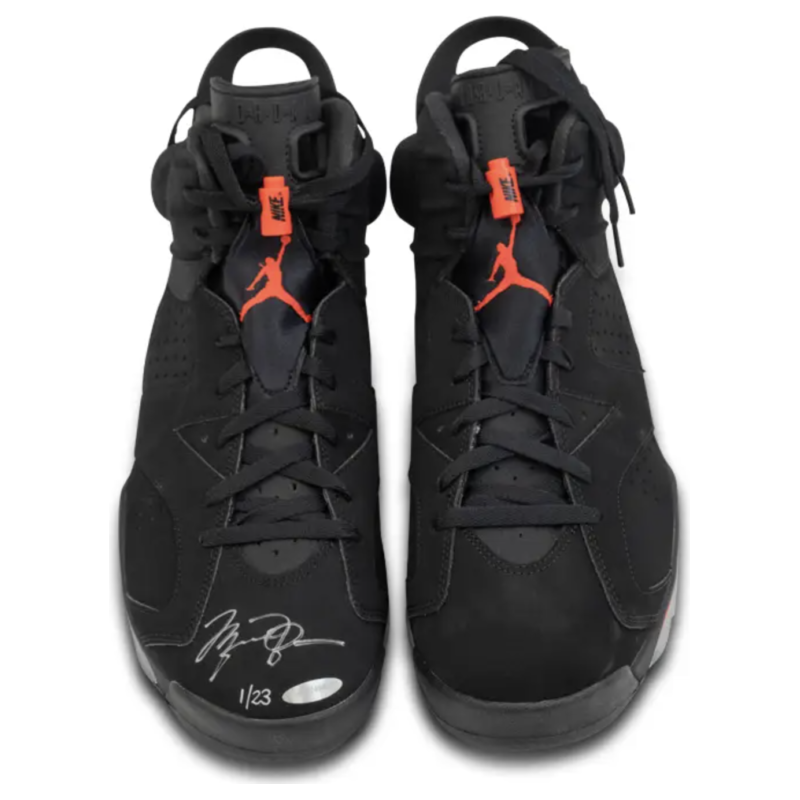 Michael Jordan Autographed Nike Air Jordan 6 'Infrared' 2019 Shoes UDA LE 23