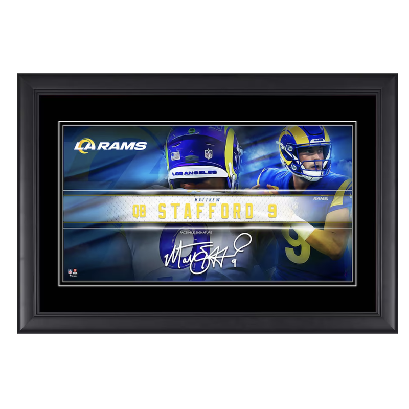 Matthew Stafford Rams Framed 10" x 18" Player Nameplate Collage Fanatics