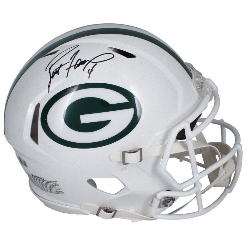Brett Favre Autographed Packers White Alternate Authentic Speed Helmet Beckett