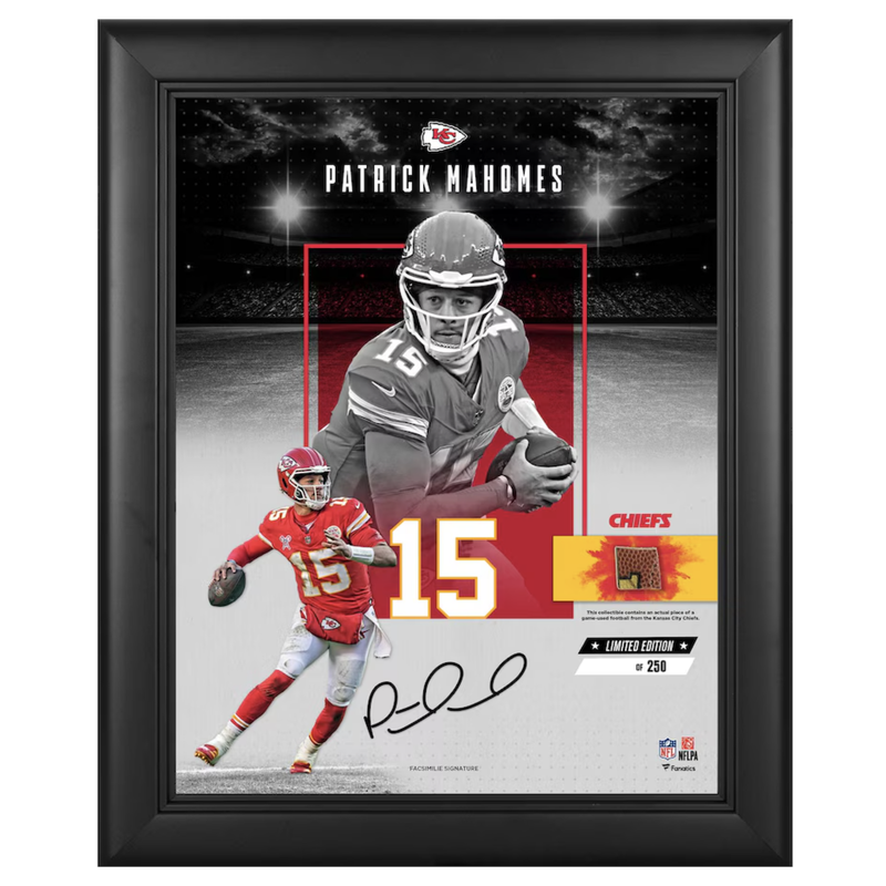 Patrick Mahomes Chiefs Unsigned 11" x 14" Framed 'Impact Collage' Photo LE 250