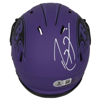 Ray Lewis Autographed Baltimore Ravens 'RAVE' Mini Speed Helmet Beckett