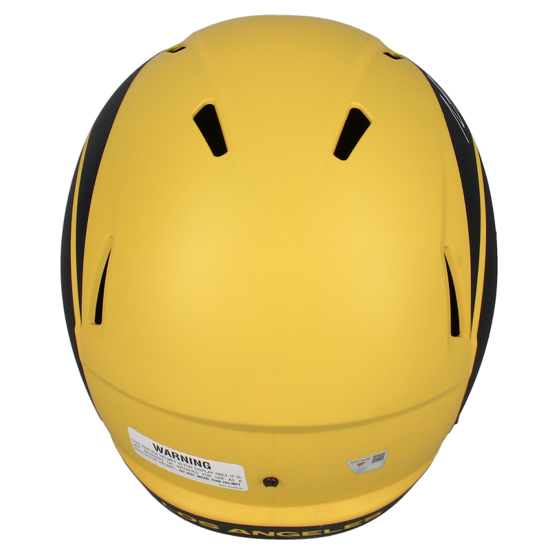 Davante Adams Autographed Los Angeles Rams RAVE Full Size Speed Helmet Fanatics