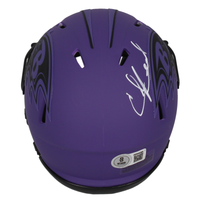 Ed Reed Autographed Baltimore Ravens 'RAVE' Mini Speed Helmet Beckett