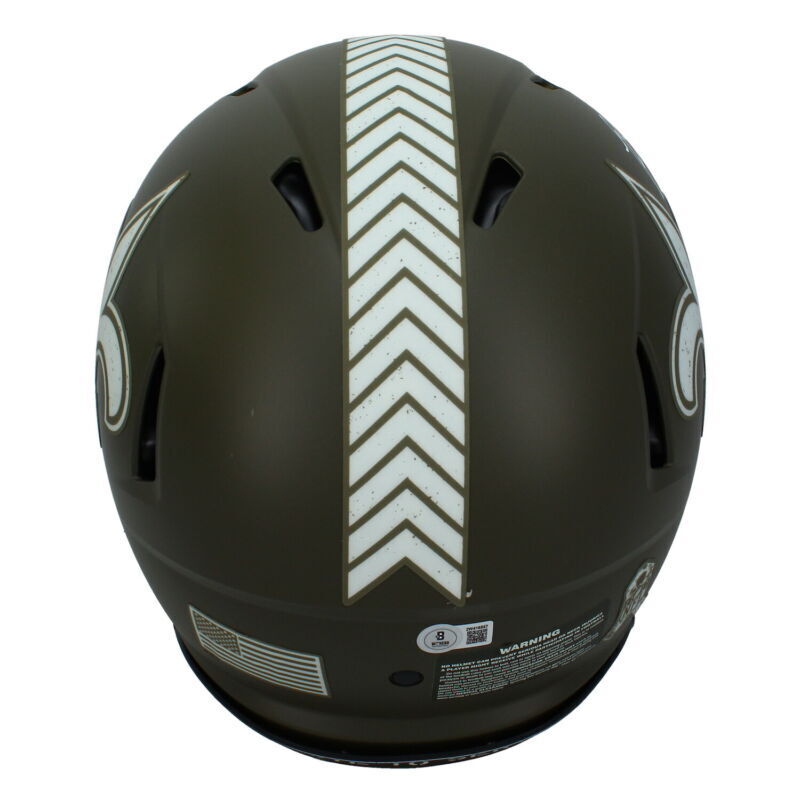 Rashid Shaheed Autographed (White) New Orleans Saints '22 STS Authentic Speed Helmet Beckett