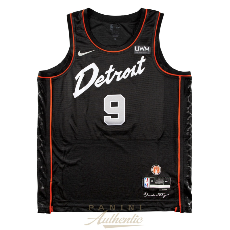 Ausar Thompson Autographed Detroit Pistons City Edition Swingman Jersey Panini