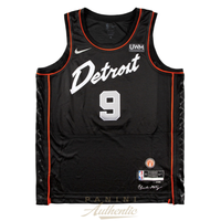 Ausar Thompson Autographed Detroit Pistons City Edition Swingman Jersey Panini