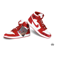 Michael Jordan Autographed Nike 1 Retro 1985 & Air Ship New Beginnings Shoes UDA