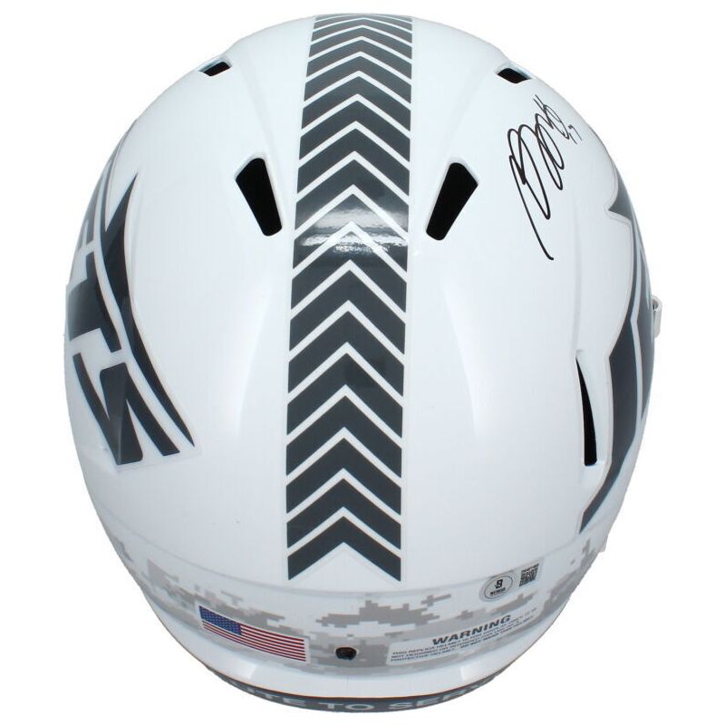 Davante Adams Autographed New York Jets 2024 STS Speed Full Size Helmet Beckett