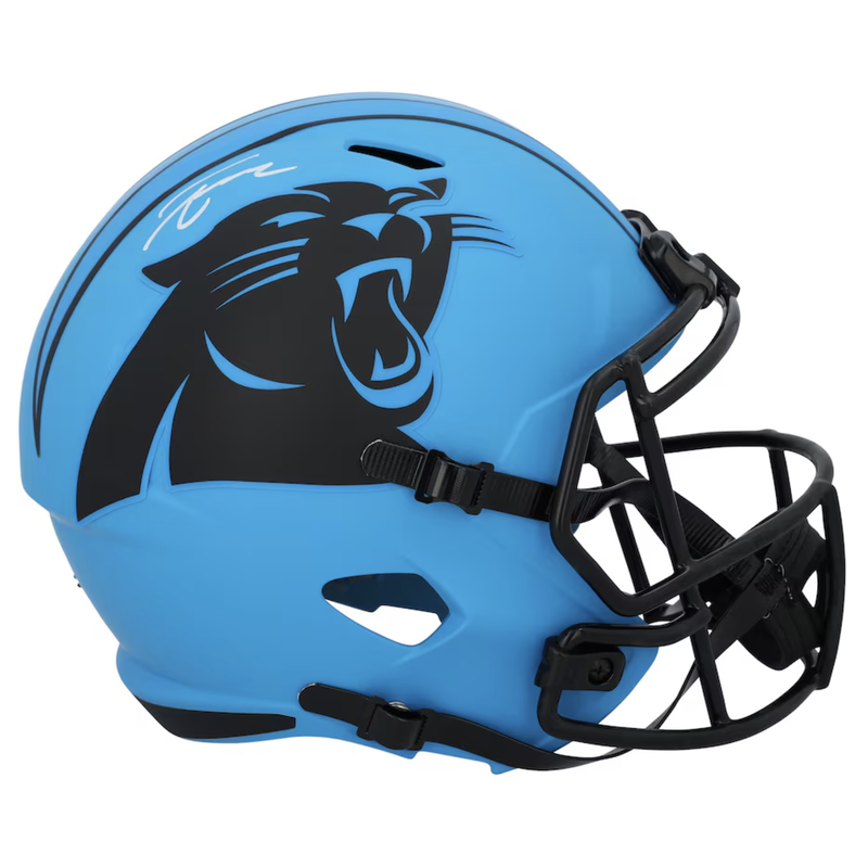 Tetairoa McMillan Autographed Carolina Panthers 'RAVE' Full Size Helmet Fanatics