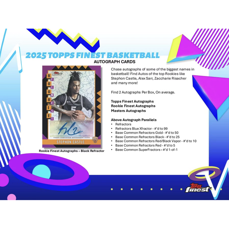 2024/25 Topps Finest NBA Basketball Hobby Box Factory Sealed
