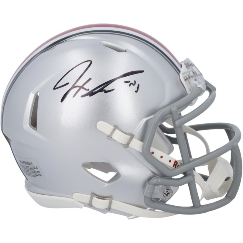 Jaxon Smith-Njigba Autographed Ohio State Buckeyes Mini Speed Helmet Fanatics