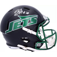 Breece Hall Autographed Jets Alternate #1 Full Size Speed Helmet Fanatics