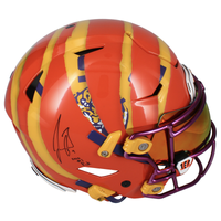 Joe Burrow Autographed Bengals / LSU Hand Painted Speed Flex Helmet Fanatics