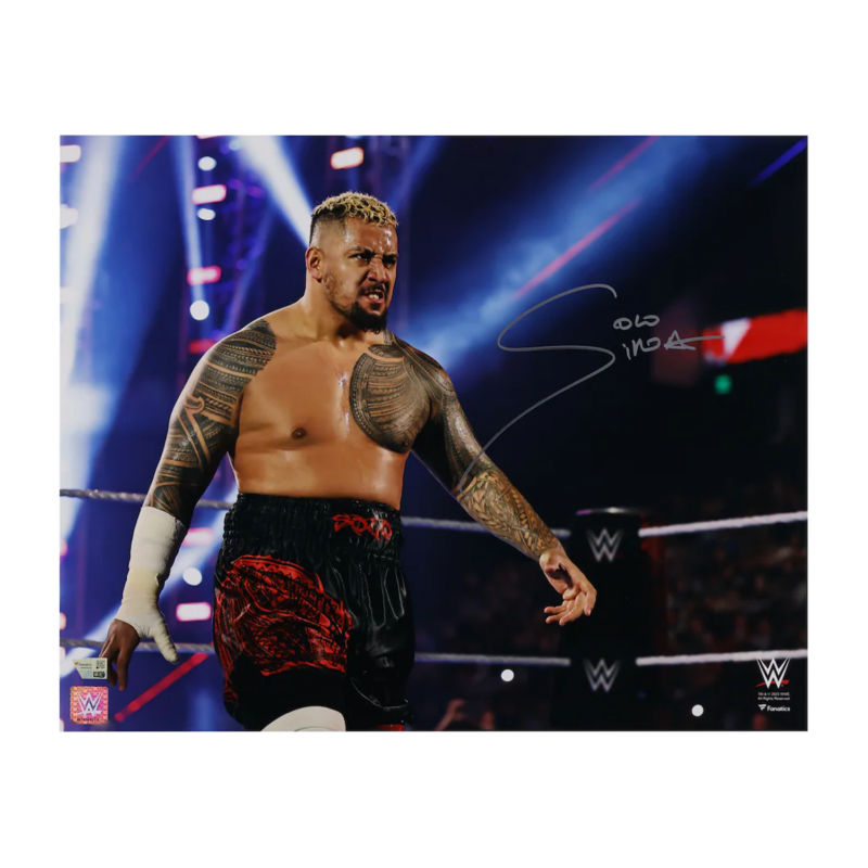 Solo Sikoa Autographed WWE Standing In the Ring 16" x 20" Photograph Fanatics