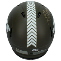 Davante Adams Autographed New York Jets 2022 STS Authentic Speed Helmet Beckett