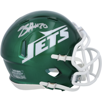 Breece Hall Autographed New York Jets 2024 Mini Speed Helmet Fanatics