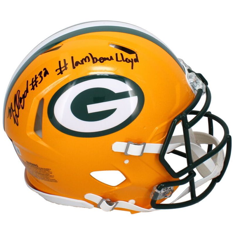 MarShawn Lloyd Autographed "#Lambeau Lloyd" Speed Helmet Beckett / GDL LE 32