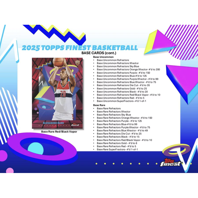 2024/25 Topps Finest NBA Basketball Hobby Box Factory Sealed