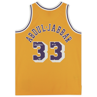 Kareem Abdul-Jabbar Autograped "HOF '95" LA Lakers M&N Swingman Jersey Fanatics