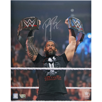 Roman Reigns Autographed "Raising Titles" 16" x 20" WWE Photo Fanatics
