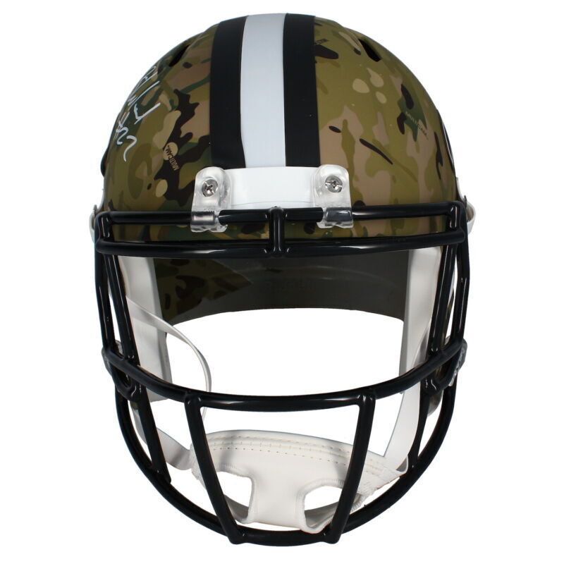 Rashid Shaheed Autographed New Orleans Saints Camo Full Size Speed Helmet Beckett
