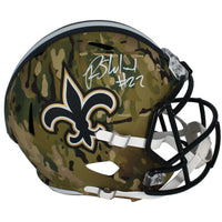 Rashid Shaheed Autographed New Orleans Saints Camo Full Size Speed Helmet Beckett
