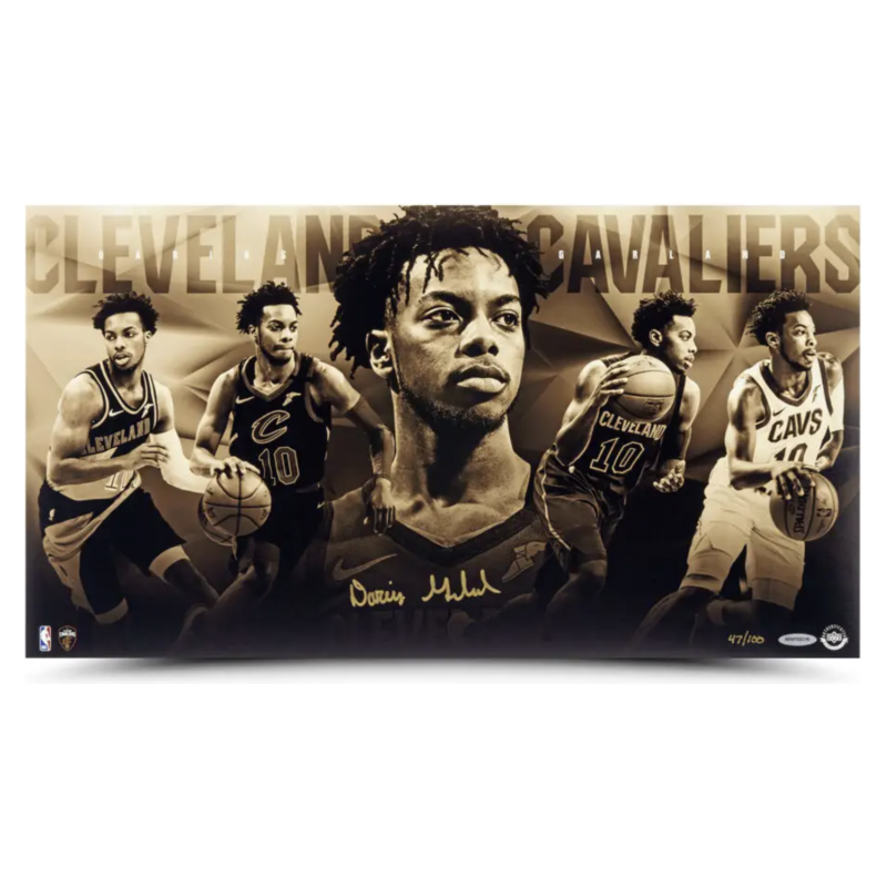 Darius Garland Autographed Cavaliers "To The Rack" Gold Edition Photo UDA LE 100
