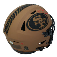 Joe Montana Autographed '4-0 SB Record' 49ers STS SpeedFlex Helmet Fanatics 1/25