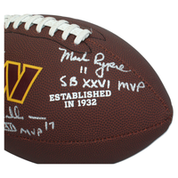 Joe Theisman / Doug Williams / Mark Rypien Auto Inscribed Washington Commanders Football Beckett