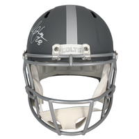 Marshall Faulk Autographed Colts 'Slate' Full Size Speed Helmet Beckett