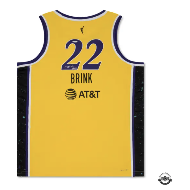 Cameron Brink Autographed 2024 LA Sparks Gold Rebel Edition Nike Jersey UDA