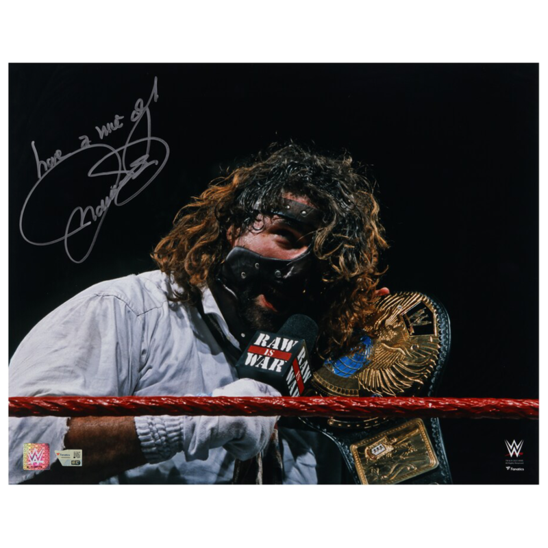 Mankind' Mick Foley Autographed "Have a Nice Day" WWE 16" x 20" Photo Fanatics
