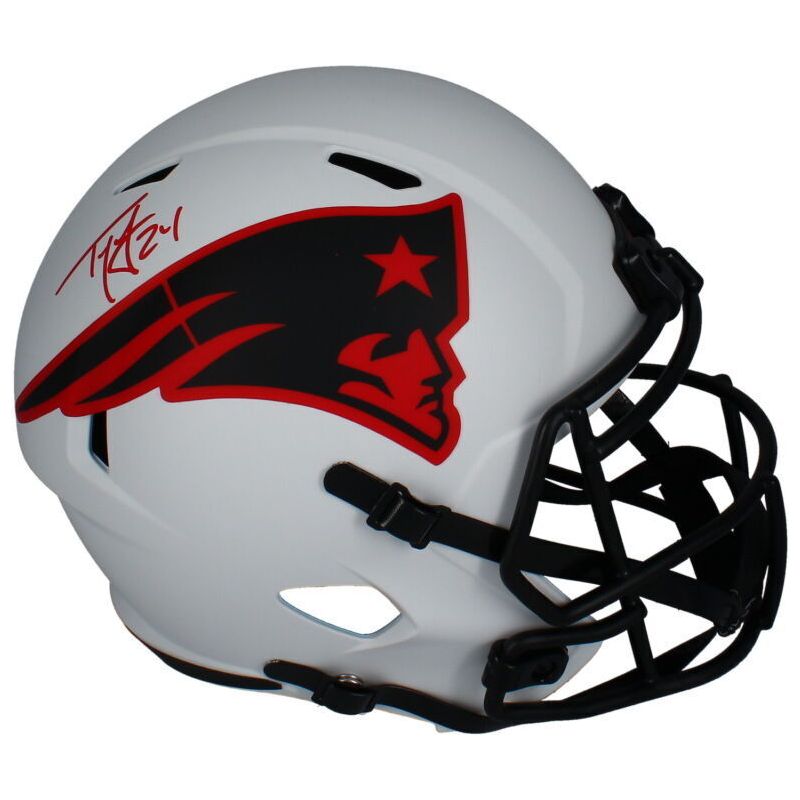 Ty Law Autographed New England Patriots Full Size Lunar Eclipse Helmet Beckett