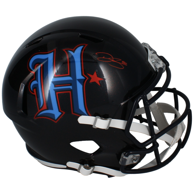 Dalton Schultz Autographed (Red) Texans H-Town Full Size Speed Helmet Beckett