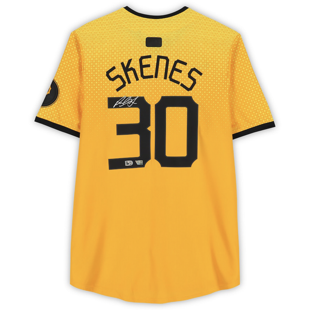 Paul Skenes Autographed Pirates Gold Nike City Connect Limited Jersey Fanatics