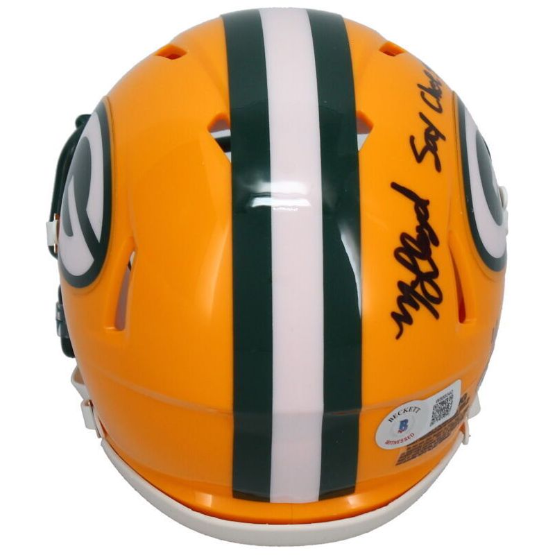MarShawn Lloyd Autographed "Say Cheese" Packers Mini Helmet Beckett GDL LE 1/32