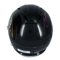 Zay Flowers Autographed Baltimore Ravens Speed Full Size Helmet Beckett
