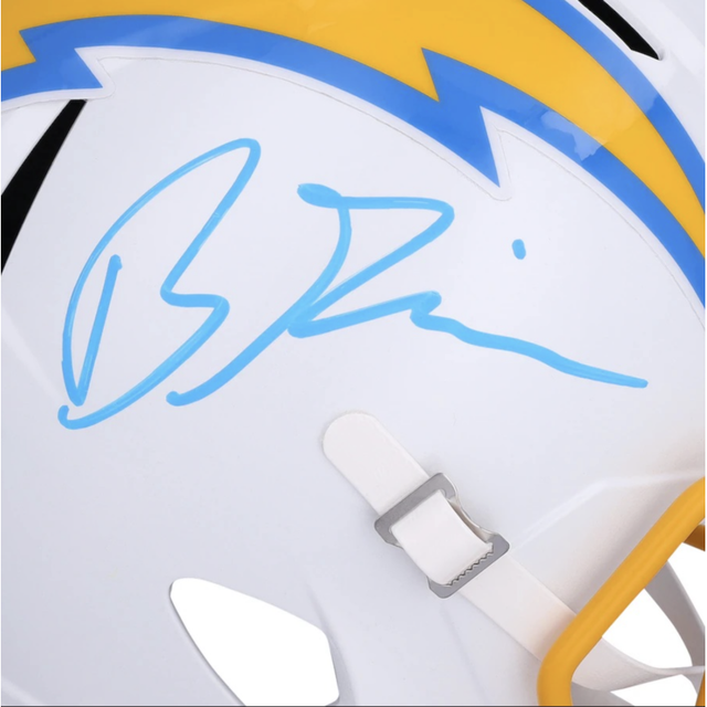 Brenden Rice Autographed Los Angeles Chargers Full Size Speed Helmet Fanatics