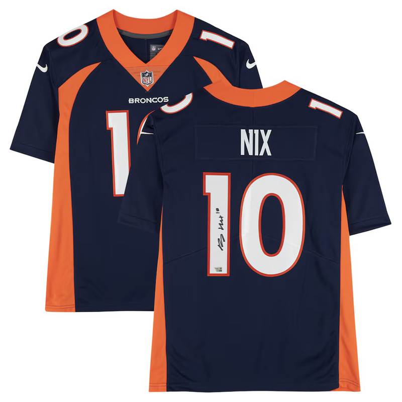 Bo Nix Autographed Denver Broncos Navy Limited Jersey Fanatics