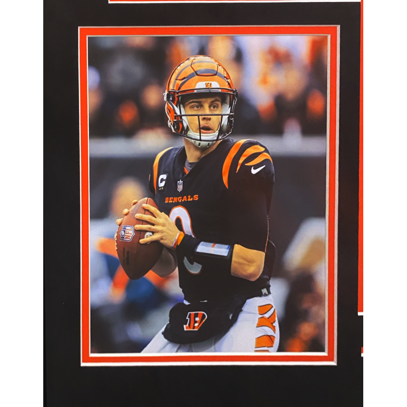 Joe Burrow Autographed Bengals Framed Black Nike Elite Authentic Jersey Fanatics