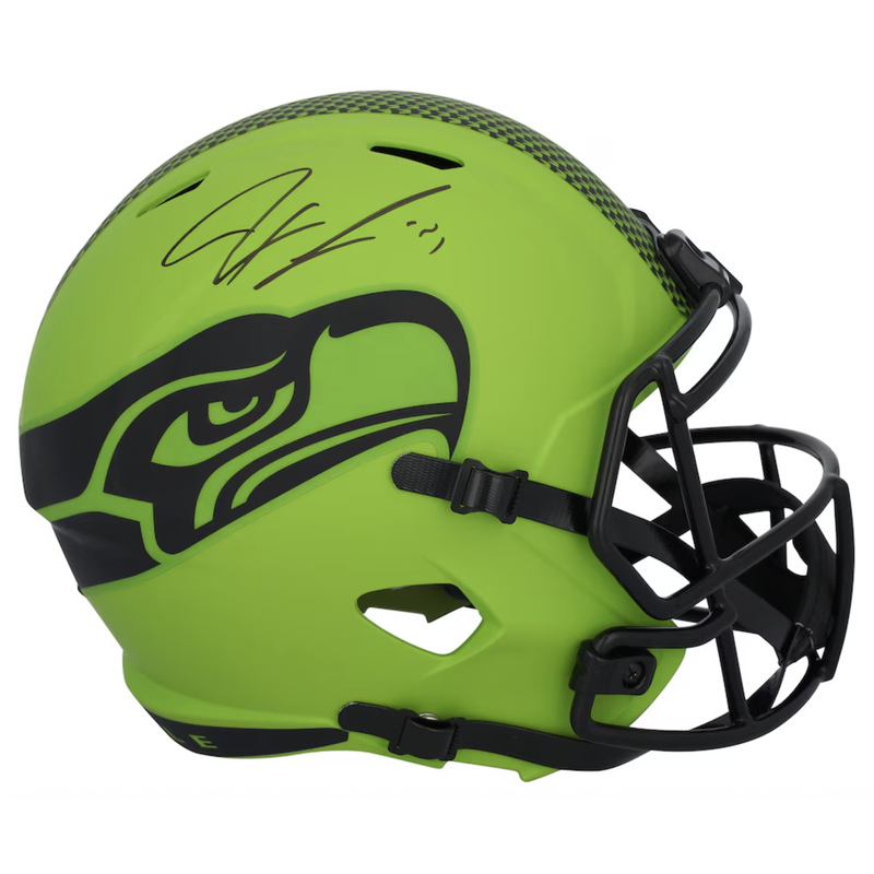 Jaxon Smith-Njigba Autographed Seattle Seahawks  'RAVE' Full Size Speed Helmet Fanatics