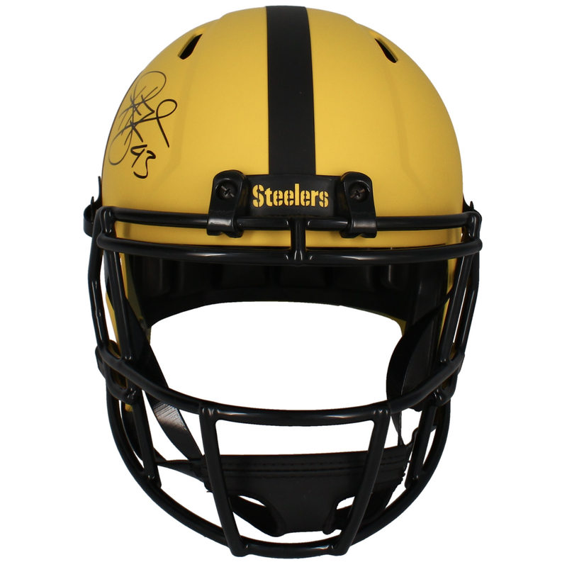 Troy Polamalu Autographed Pittsburgh Steelers 'RAVE' Full Size Helmet Beckett