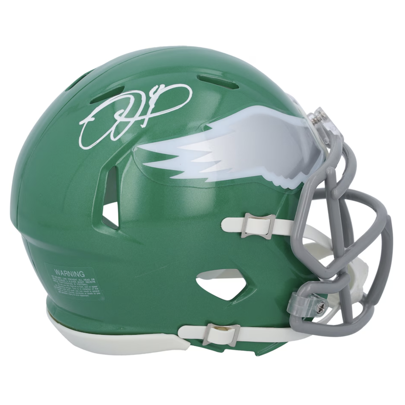 Jalen Hurts Autographed Philadelphia Eagles Kelly Green Mini Speed Helmet Fanatics