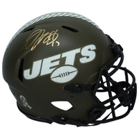 Davante Adams Autographed New York Jets 2022 STS Authentic Speed Helmet Beckett