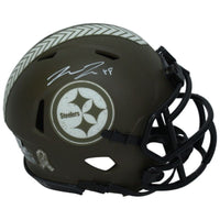 Pat Freiermuth Autographed Pittsburgh Steelers '22 STS Mini Speed Helmet Beckett