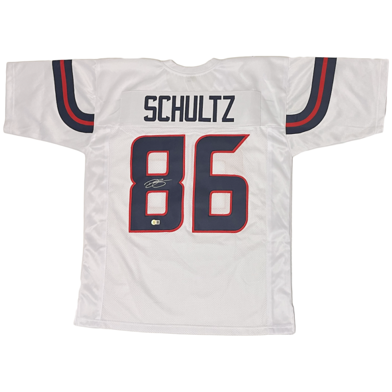Dalton Schultz of the Houston Texans Autographed Custom White Jersey Beckett