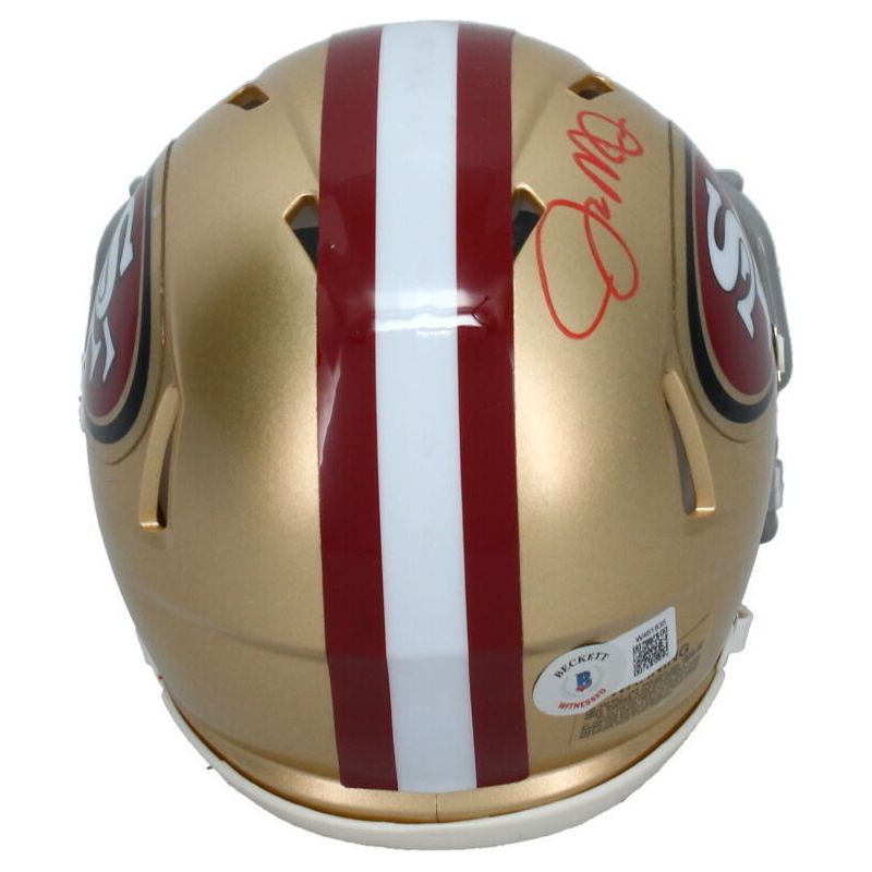 Joe Montana Autographed 49ers Throwback Mini Speed Helmet w/ Visor Beckett