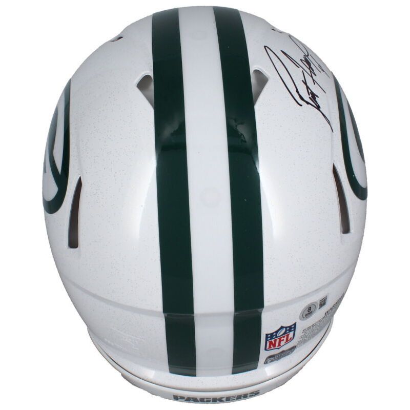 Brett Favre Autographed Packers White Alternate Authentic Speed Helmet Beckett
