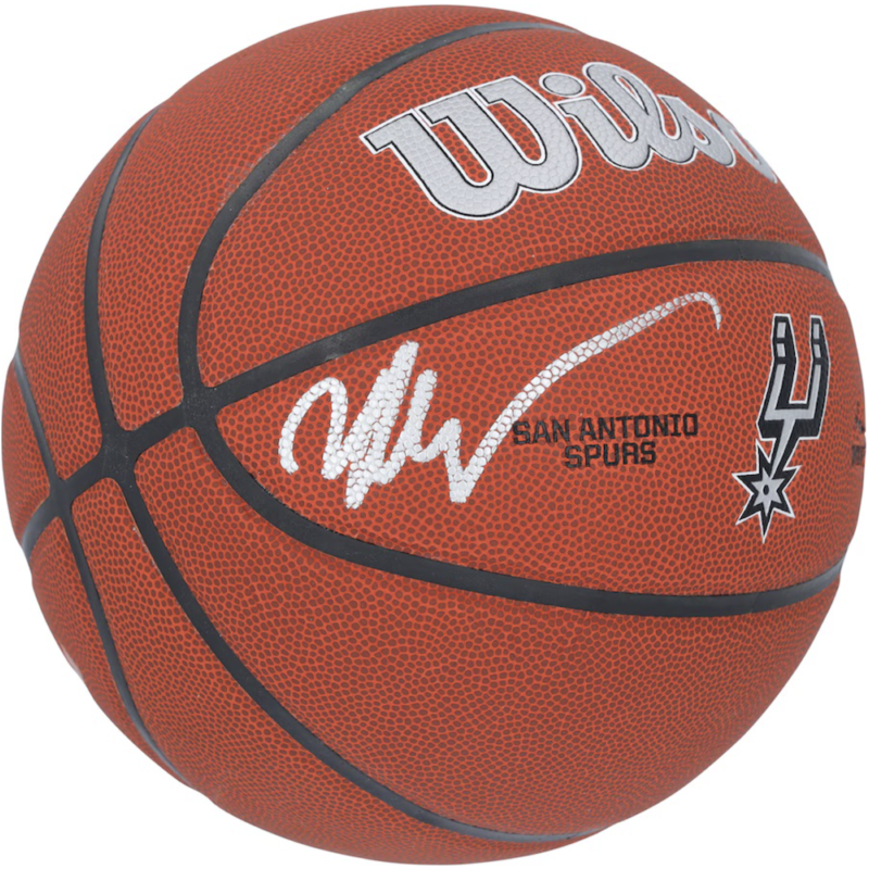 Victor Wembanyama Autographed San Antonio Spurs Logo Wilson Basketball Fanatics